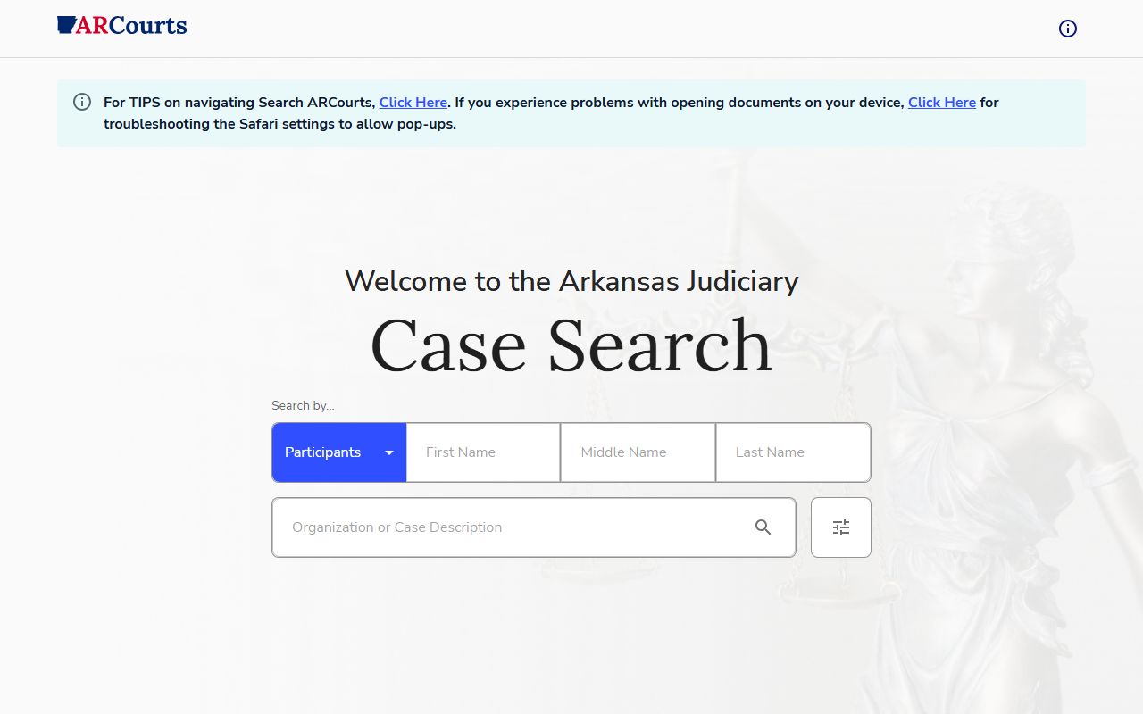 White County court records after arrest Search ARCourts portal